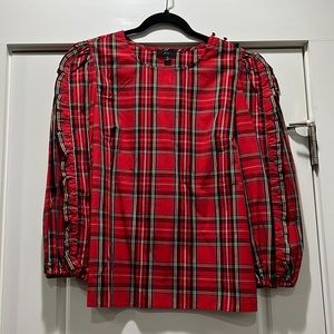 J. Crew plaid Top